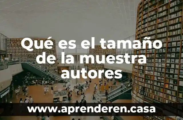 Qué es el tamaño de la muestra autores