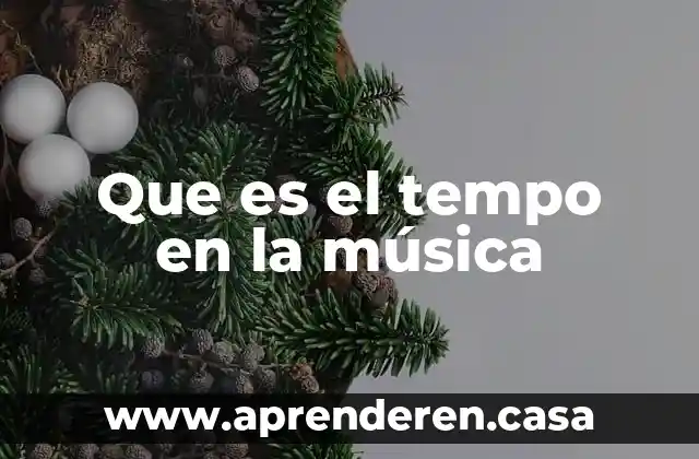 Que es el tempo en la música