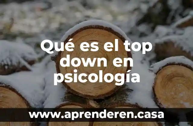 Qué es el top down en psicología