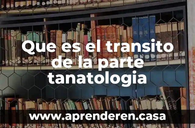 Que es el transito de la parte tanatologia