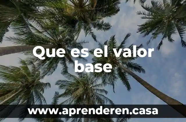 Que es el valor base