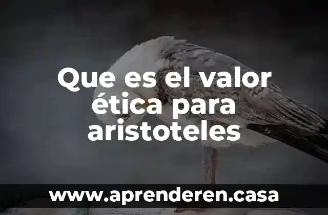 Que es el valor ética para aristoteles