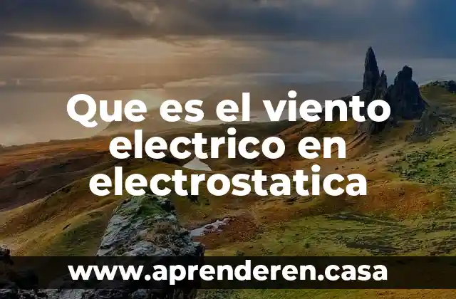 Que es el viento electrico en electrostatica