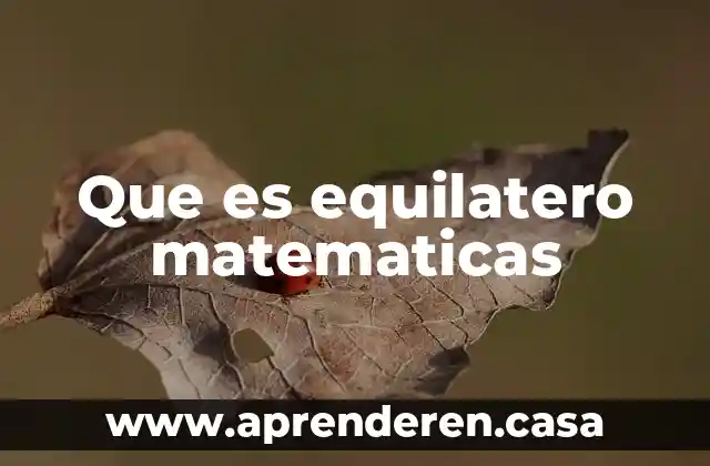 Que es kilometro matematicas 7 Que es equilatero matematicas
