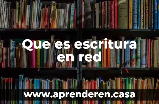 Que es escritura en red