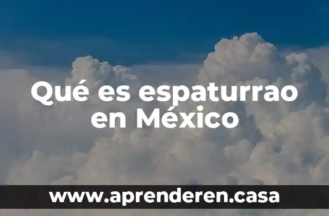 Qué es espaturrao en México