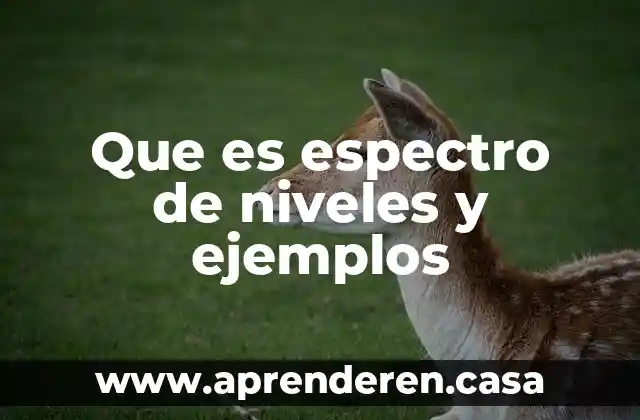 Que es espectro de niveles y ejemplos