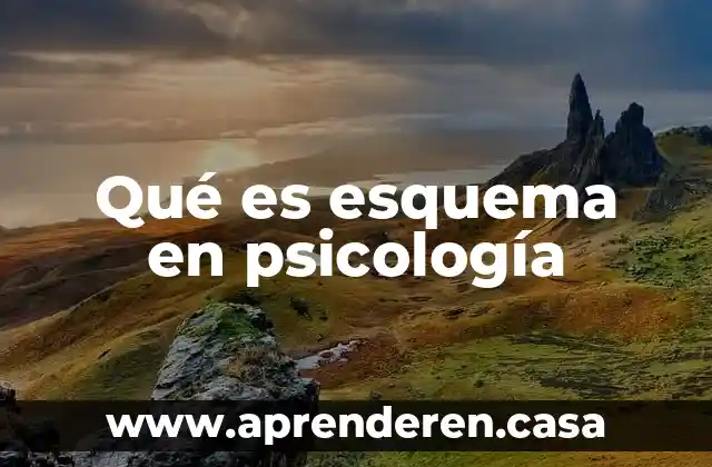 Qué es esquema en psicología