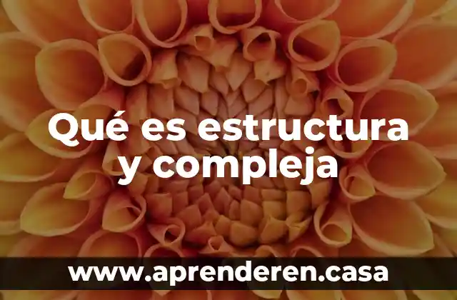 Qué es estructura y compleja