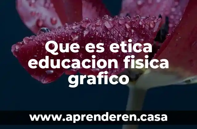 Que es etica educacion fisica grafico