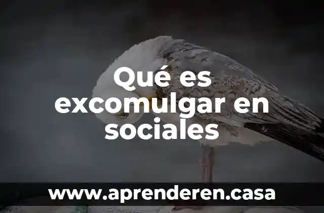 Qué es excomulgar en sociales