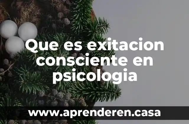 Que es exitacion consciente en psicologia
