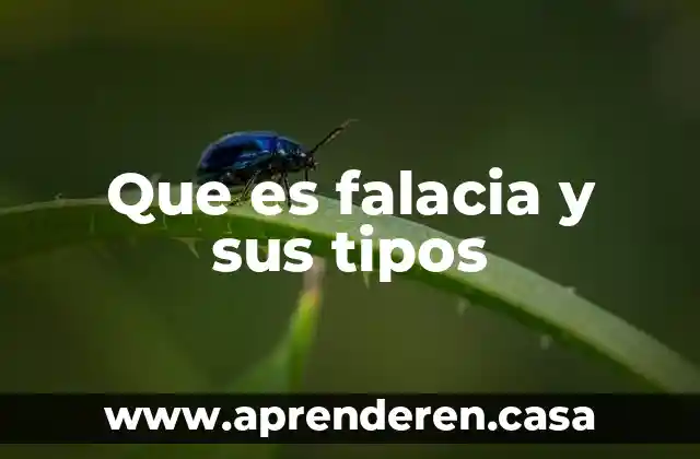 Que es falacia y sus tipos