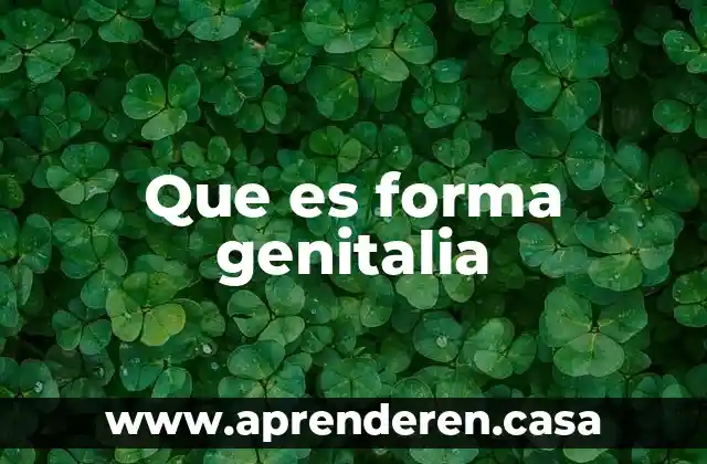 Que es forma genitalia