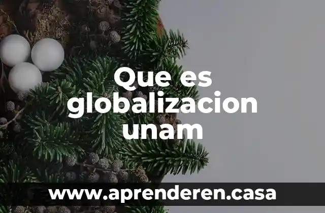Que es globalizacion unam