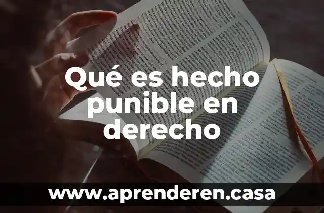 Que es el derecho a la e 4 Qué es hecho punible en derecho