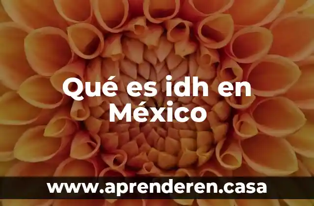 Qué es idh en México