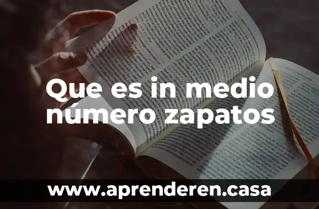 Que es in medio número zapatos