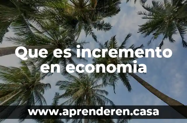 Que es economia simple y compleja 4 Que es incremento en economia