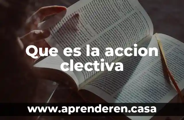 Que es la accion a valor de libors 4 Que es la accion clectiva