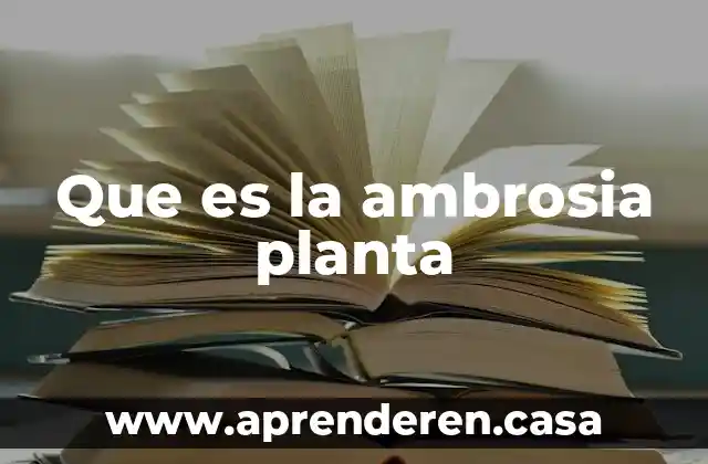 Que es la ambrosia planta