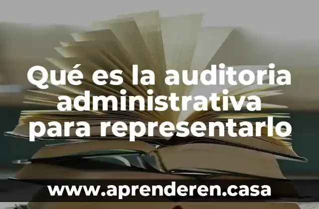 Que es carrera administrativa sep 4 Qué es la auditoria administrativa para representarlo
