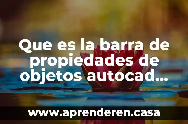 Que es la barra de propiedades de objetos autocad frontal