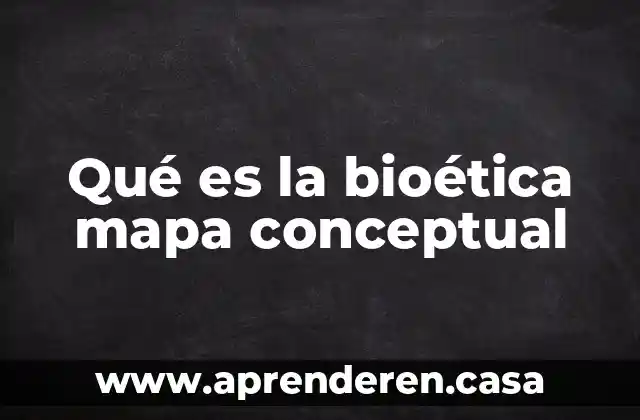 Qué es la bioética mapa conceptual