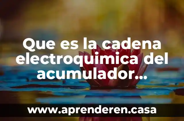 Que es la cadena electroquimica del acumulador plomo-acido