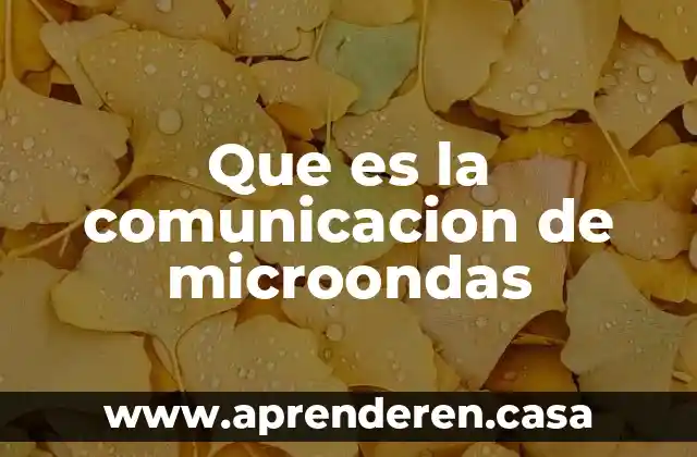 Que es la puntuacion en lenguaje y comunicacion 4 Que es la comunicacion de microondas