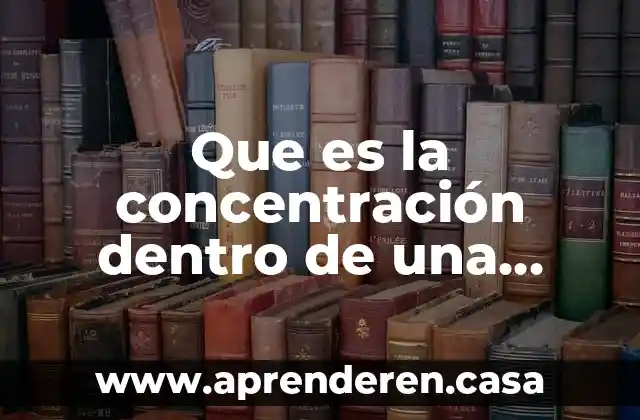 Que es la concentración dentro de una organizacion