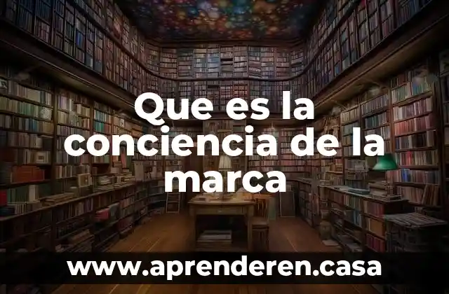 Que es la conciencia de la marca