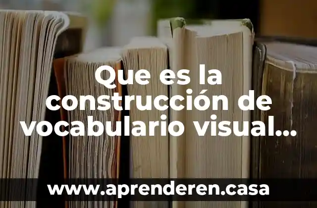 Que es la construcción de vocabulario visual en diseño