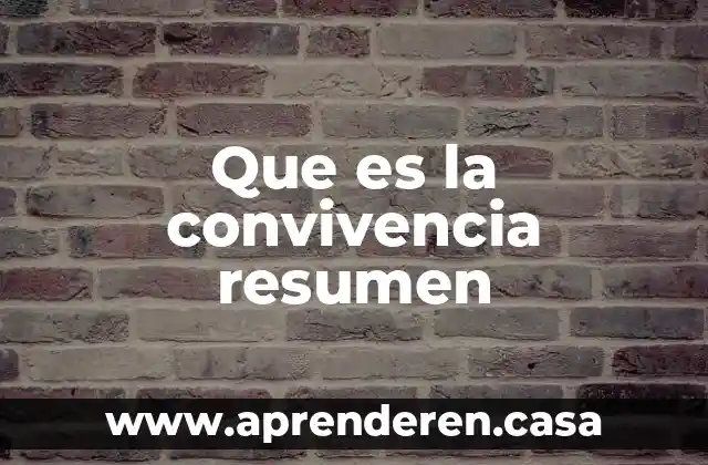 Resumen de que es un OSPF 4 Que es la convivencia resumen