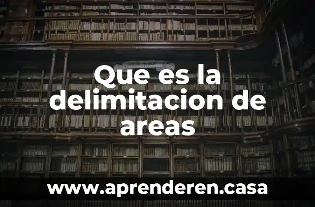 Que es la delimitacion de areas
