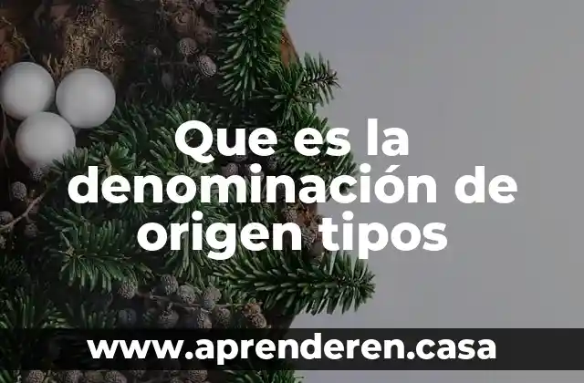 Que es la denominación de origen tipos