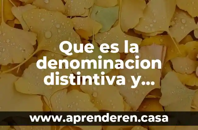 Que es la denominacion distintiva y generica de un medicamento