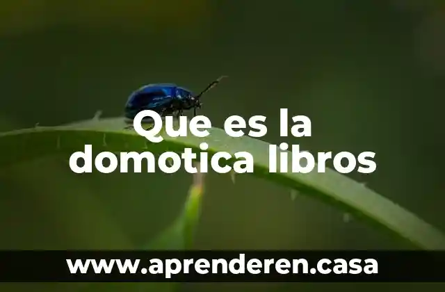 Que es la domotica libros