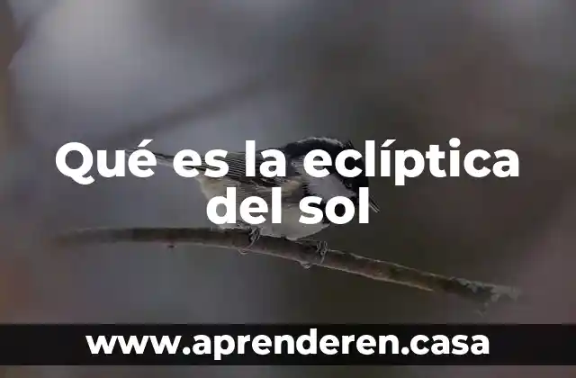 Qué es la eclíptica del sol