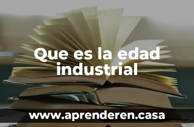 Que es la edad industrial