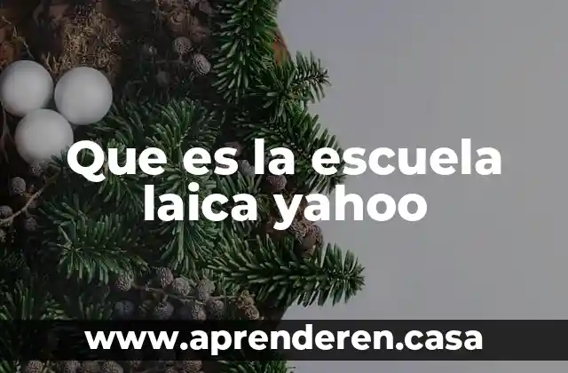 Que es la escuela laica yahoo