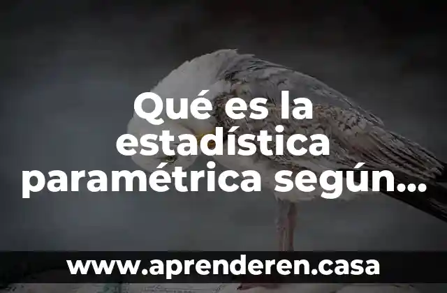 Qué es la estadística paramétrica según autores