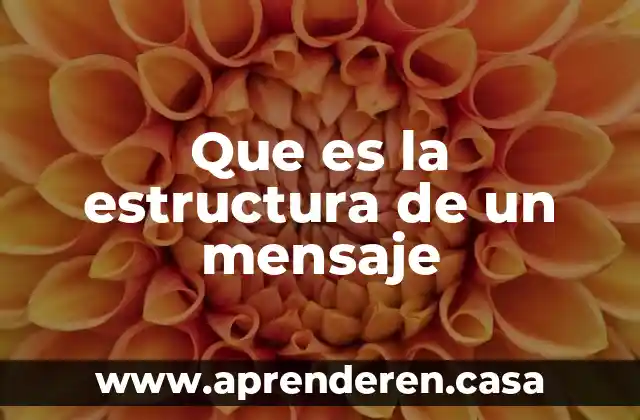 Que es la estructura de un mensaje