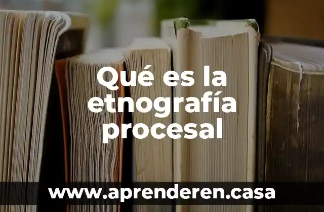 Qué es la etnografía procesal