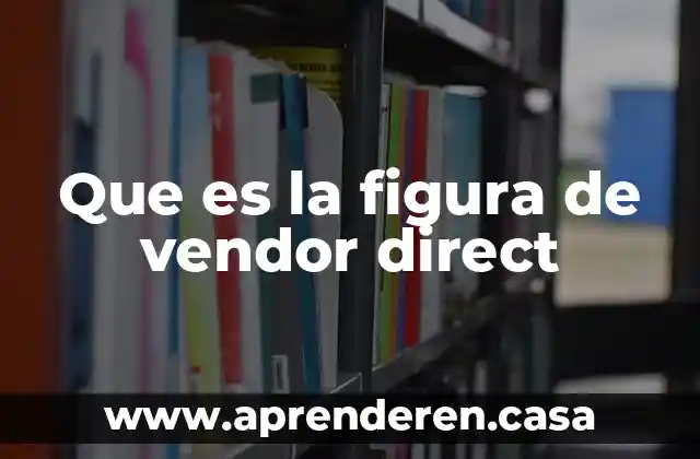 Que es la figura de vendor direct