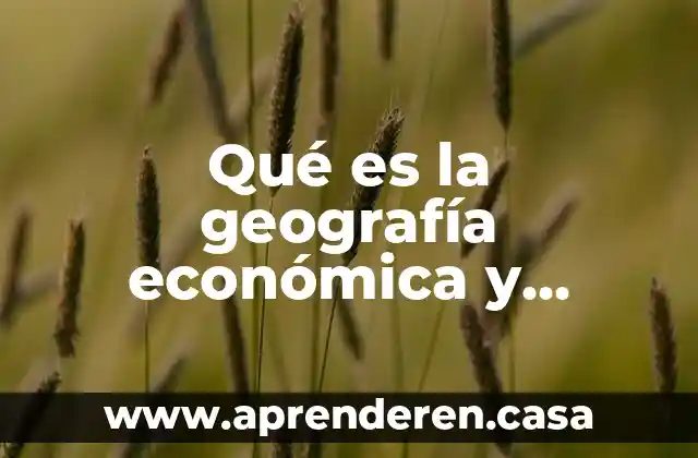 Qué es la geografía económica y política de Europa