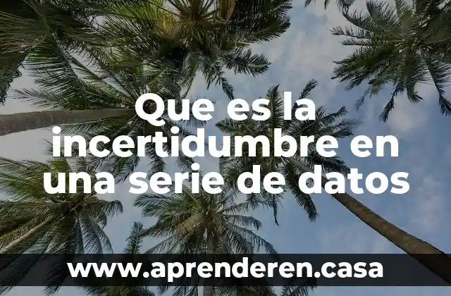 Qué es concepto de datos 4 Que es la incertidumbre en una serie de datos