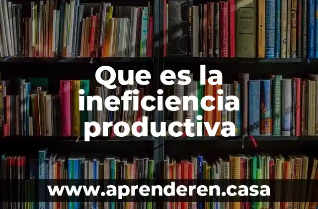 Que es la ineficiencia productiva
