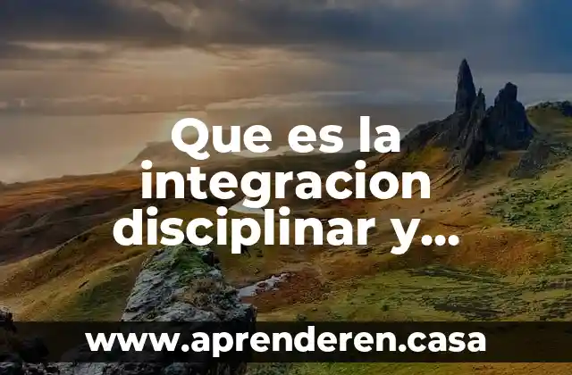 Que es la integracion disciplinar y problemas eticos