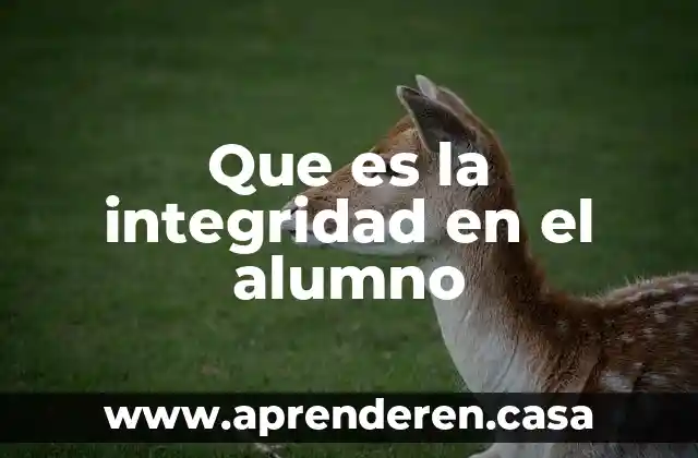 Que es la integridad en el alumno